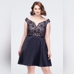 Navy and Silver Formal Dress
